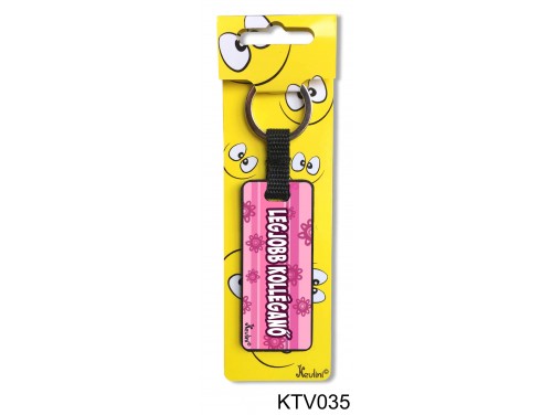 (KTV035) Vicces kulcstartó 7,5 cm - Legjobb kolléganő - Ajándék Munkatársaknak